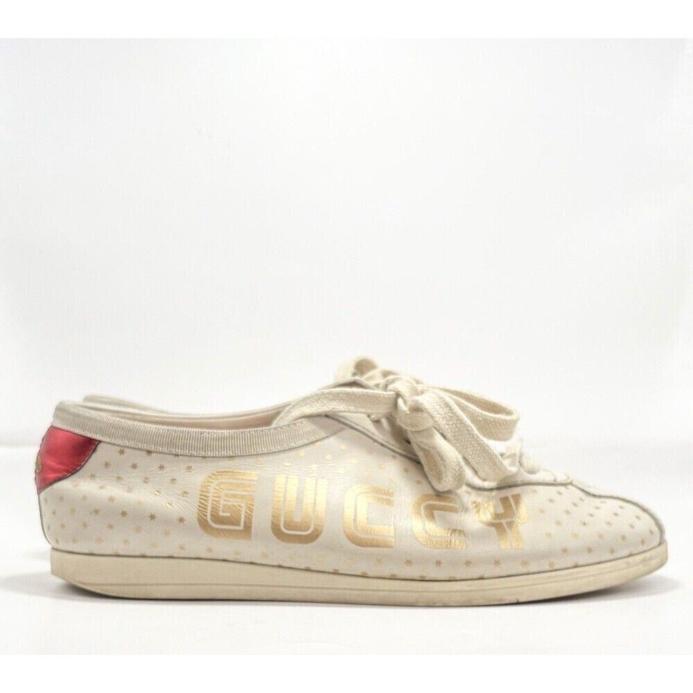 Gucci Cream and Red Sneakers